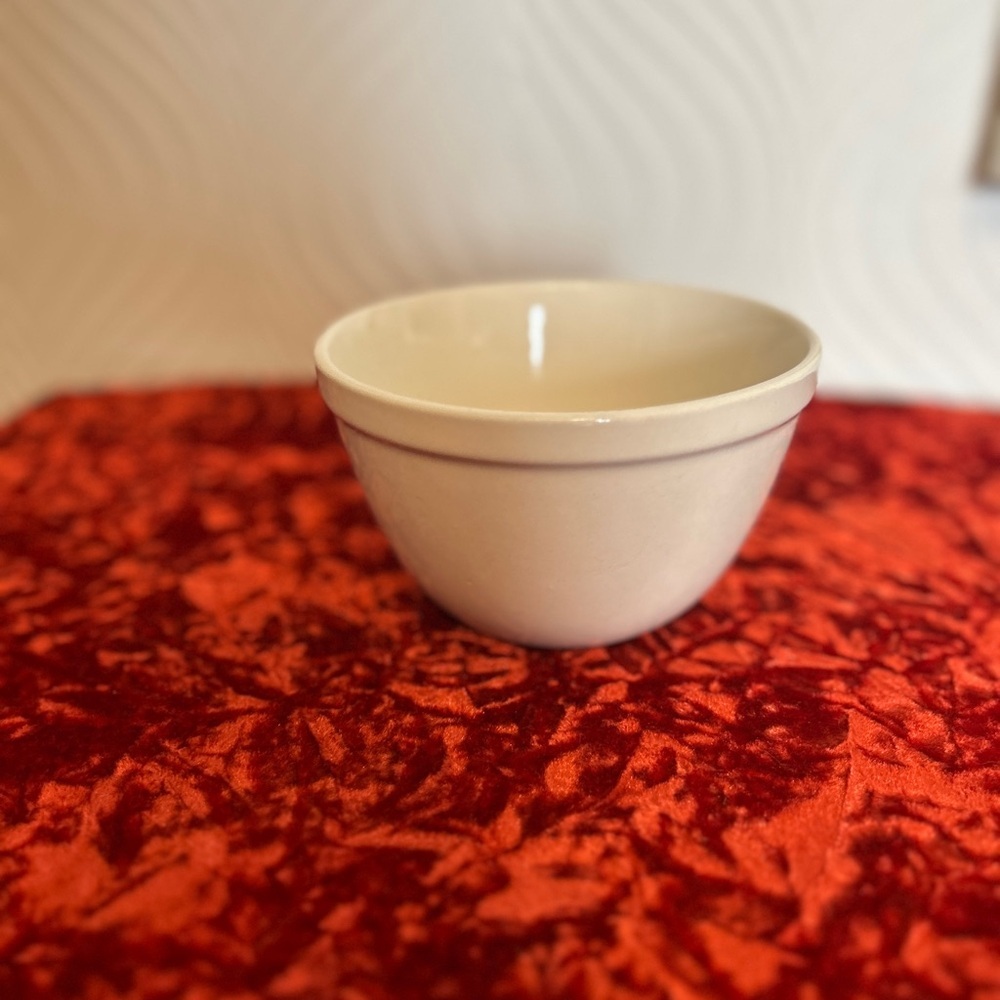 Vintage Cream Ceramic Mixing Bowl